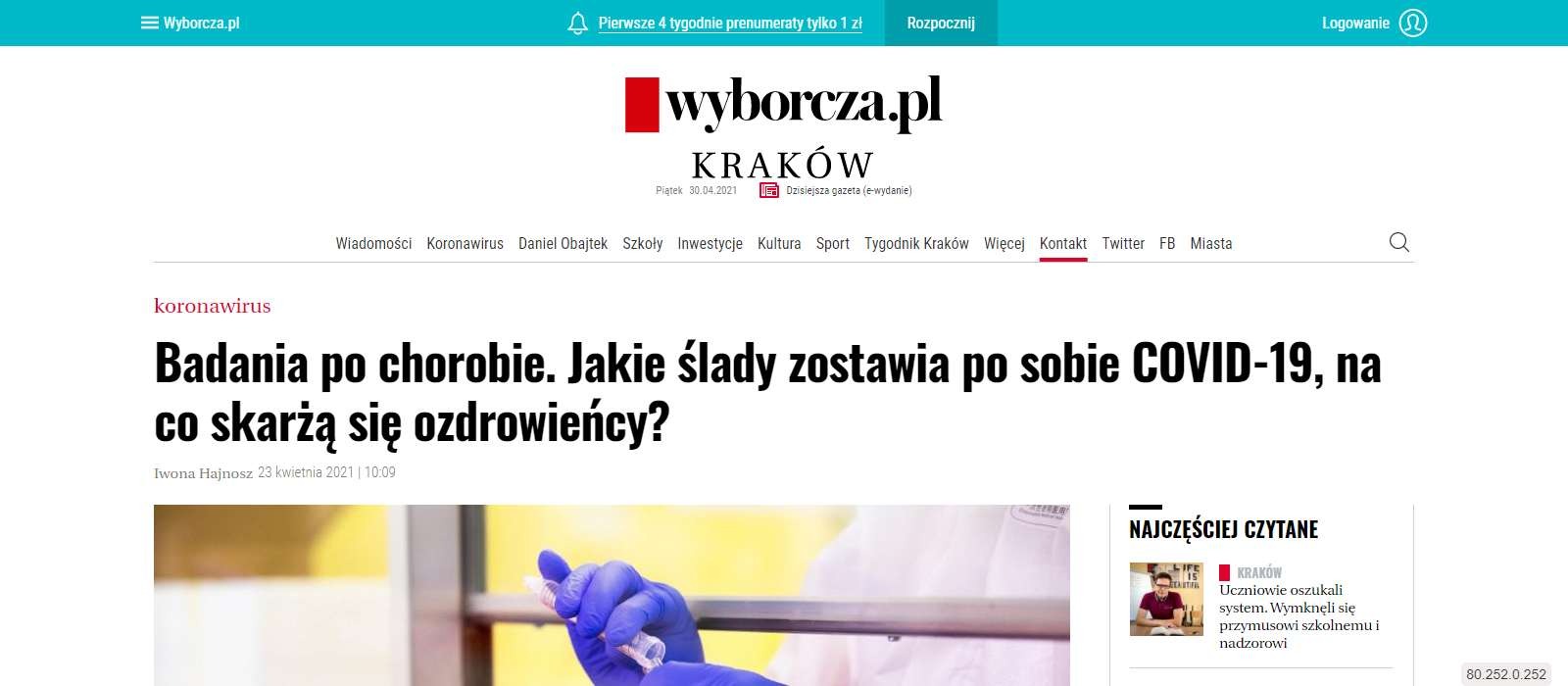 badania po chorobie jakie slady zostawia po sobie covid na co skarza sie ozdrowiency