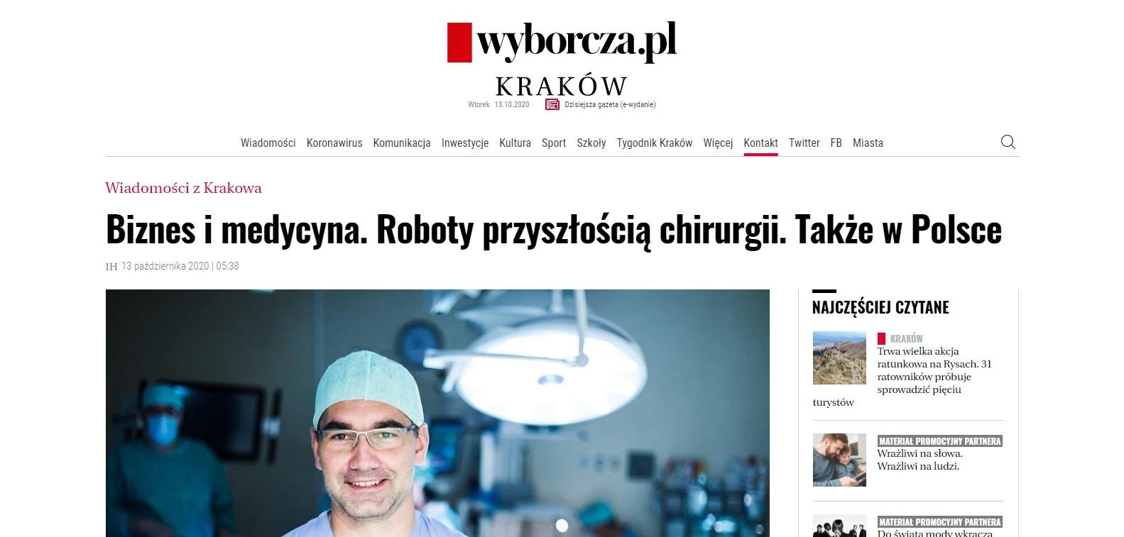biznes i medycyna roboty przyszloscia chirurgii takze w polsce