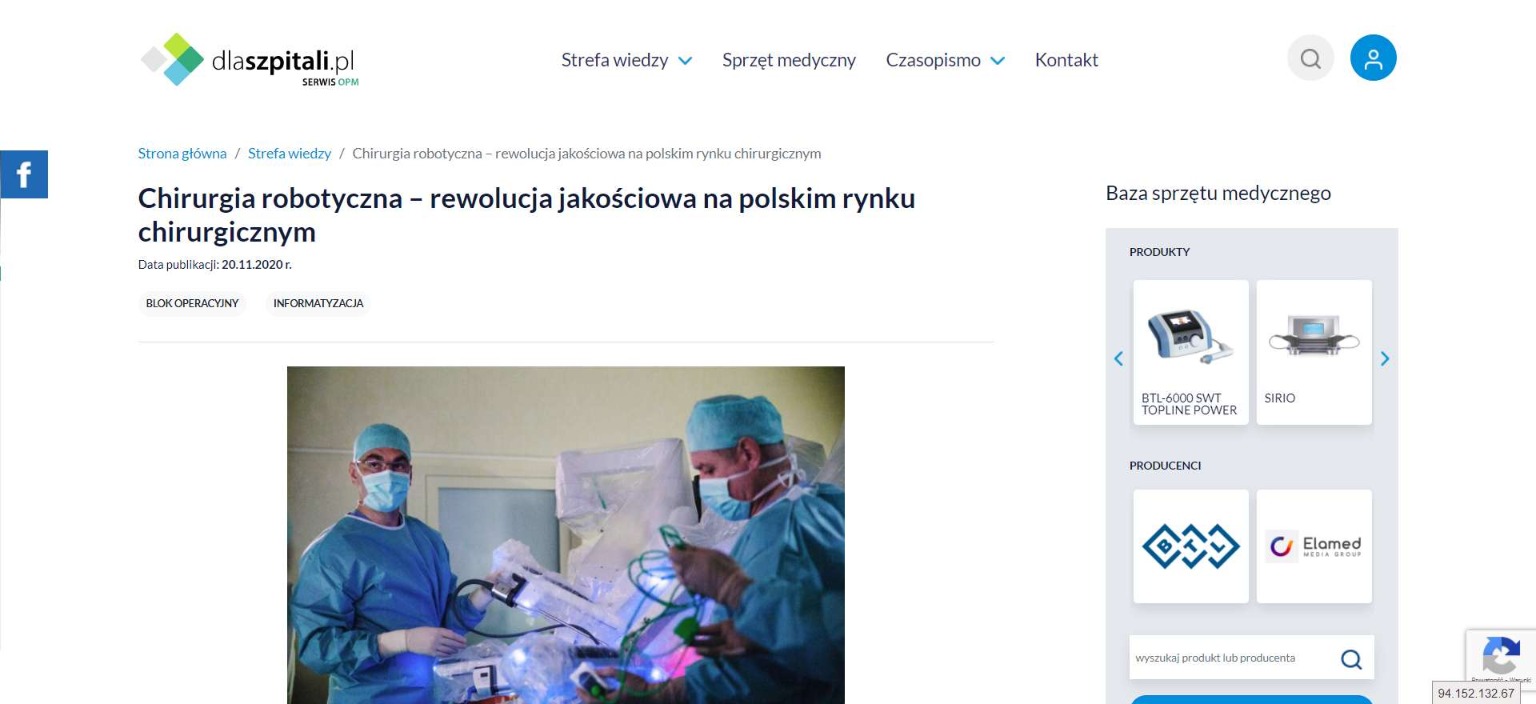 chirurgia robotyczna rewolucja jakosciowa na polskim rynku chirurgicznym
