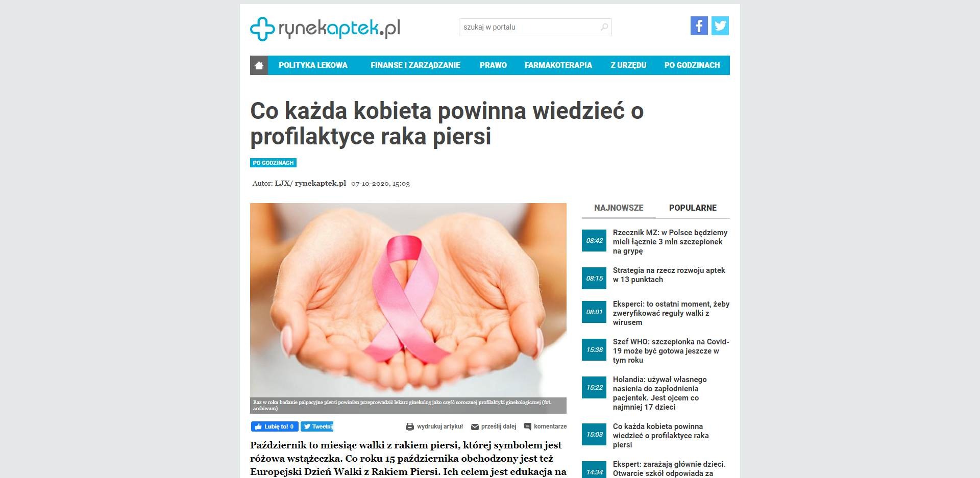co kazda kobieta powinna wiedziec o profilaktyce raka piersi