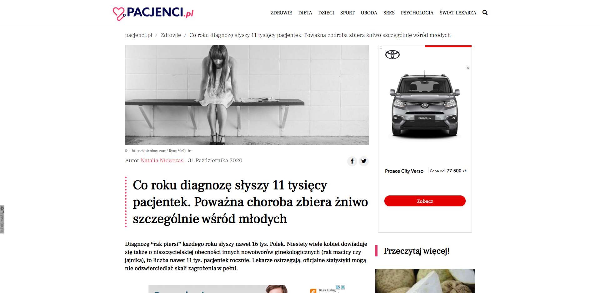 co roku diagnoze slyszy tysiecy pacjentek powazna choroba zbiera zniwo szczegolnie wsrod mlodych