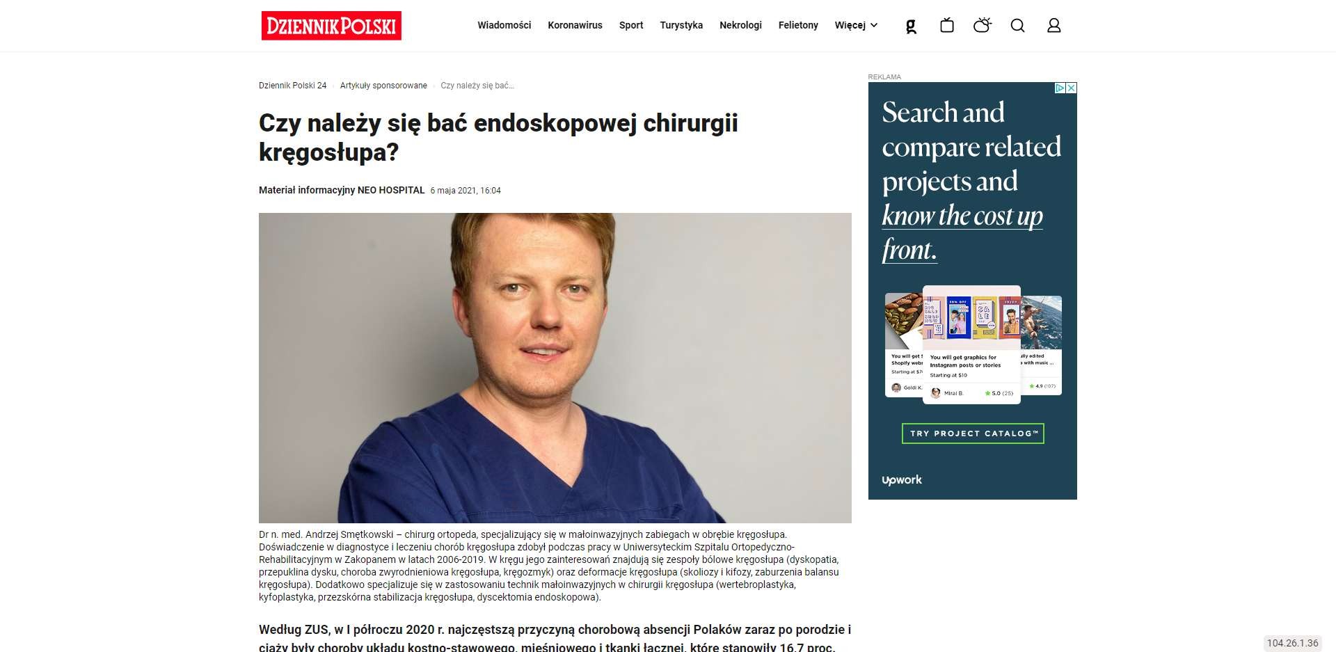 czy nalezy sie bac endoskopowej chirurgii kregoslupa