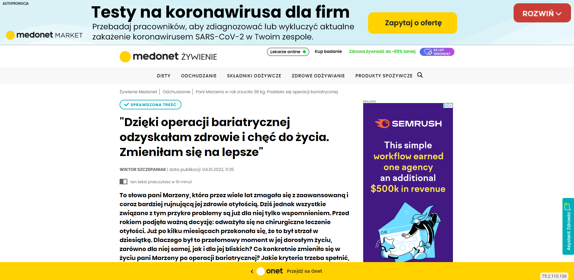 dzieki operacji bariatrycznej odzyskalam zdrowie i chec do zycia zmienilam sie na lepsze