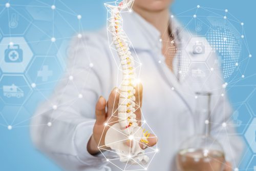 The concept of drug treatment of the spine of the patient.