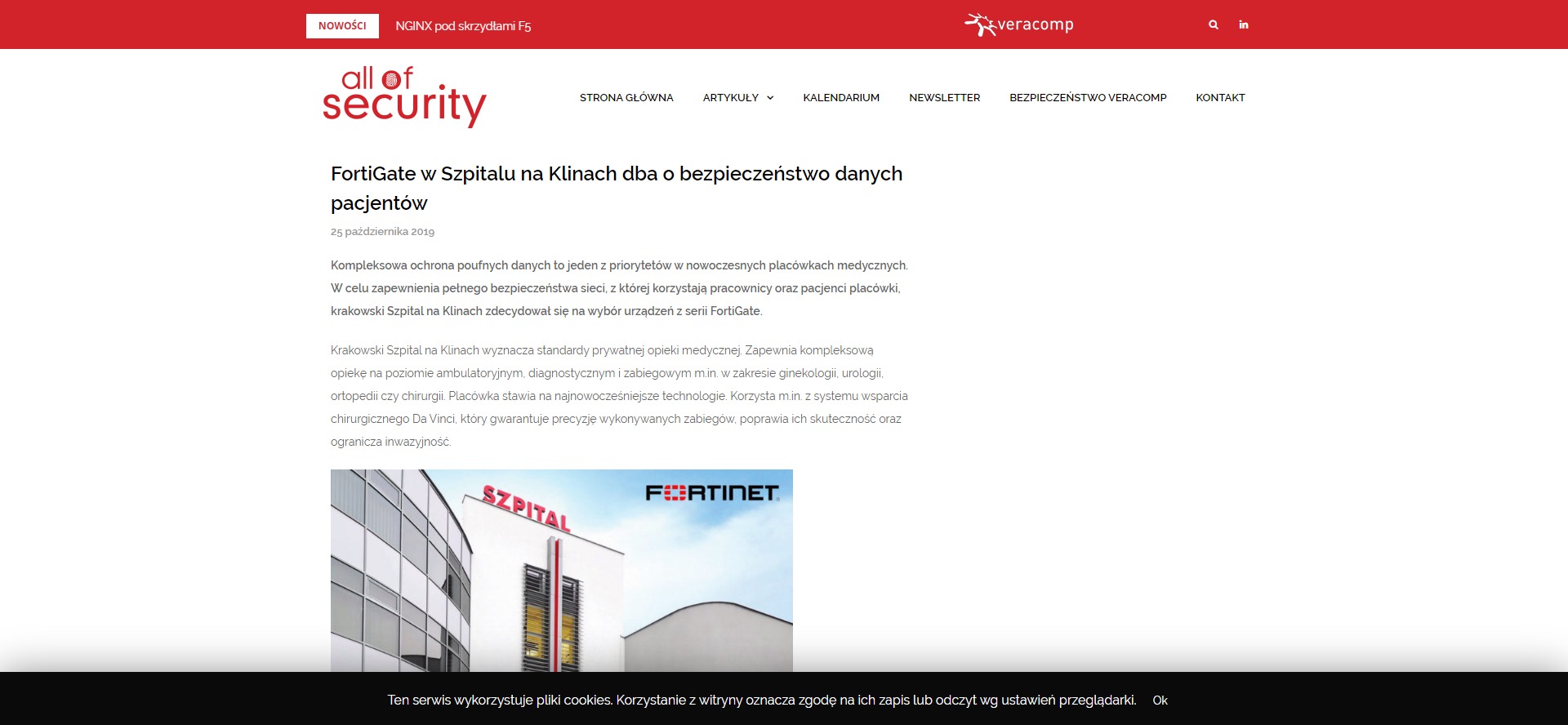 FortiGate w Szpitalu na Klinach dba o bezpieczeństwo danych pacjentów