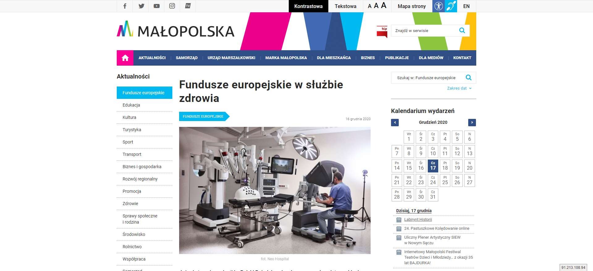 fundusze europejskie w sluzbie zdrowia