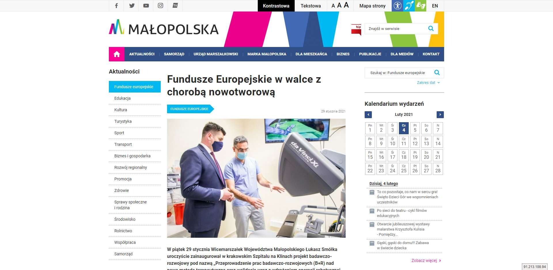 fundusze europejskie w walce z choroba nowotworowa