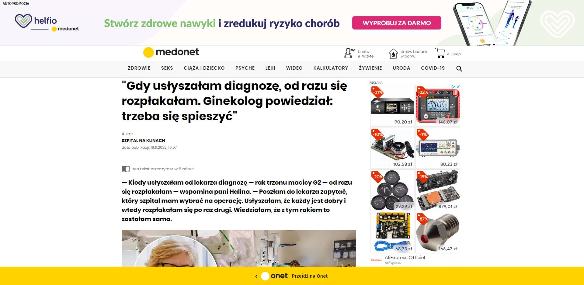 gdy uslyszalam diagnoze od razu sie rozplakalam ginekolog powiedzial trzeba sie spieszyc