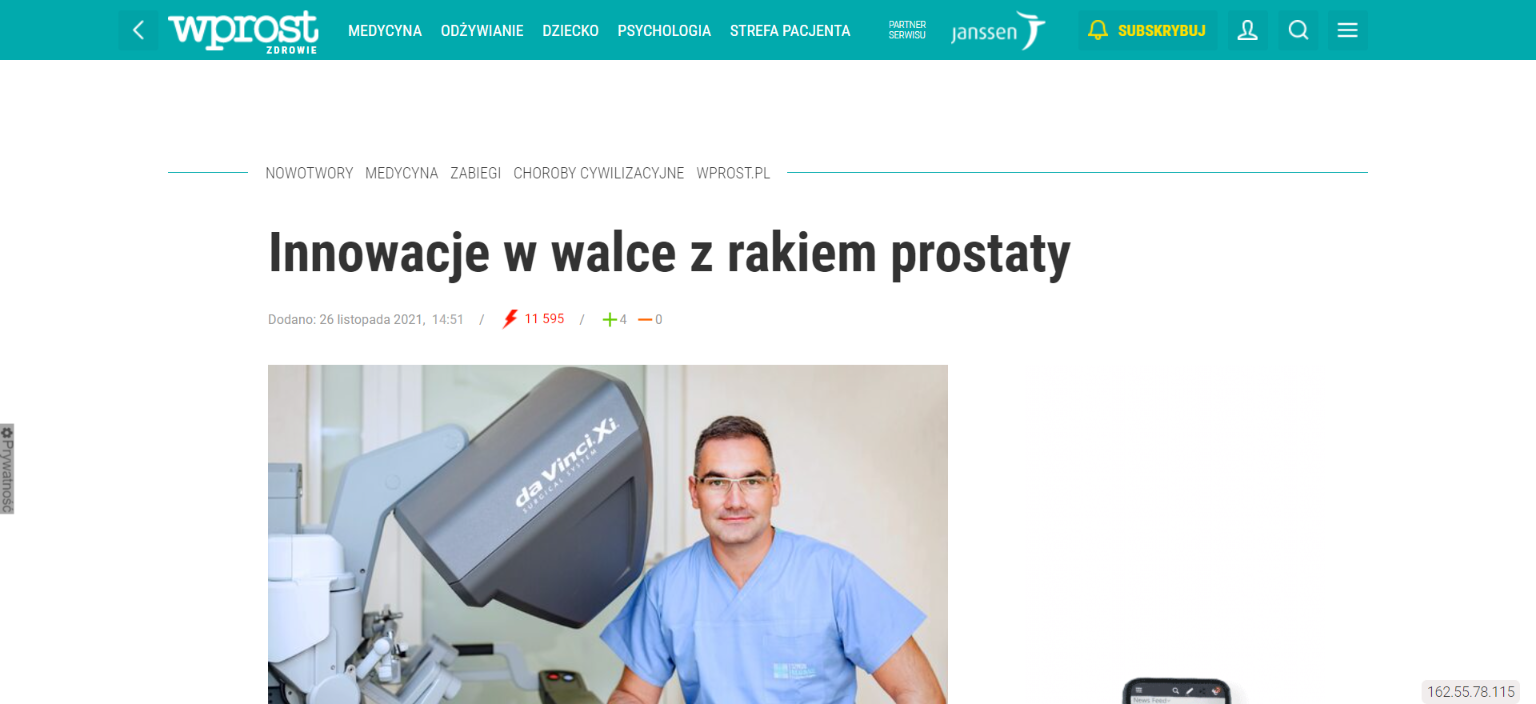innowacje w walce z rakiem prostaty