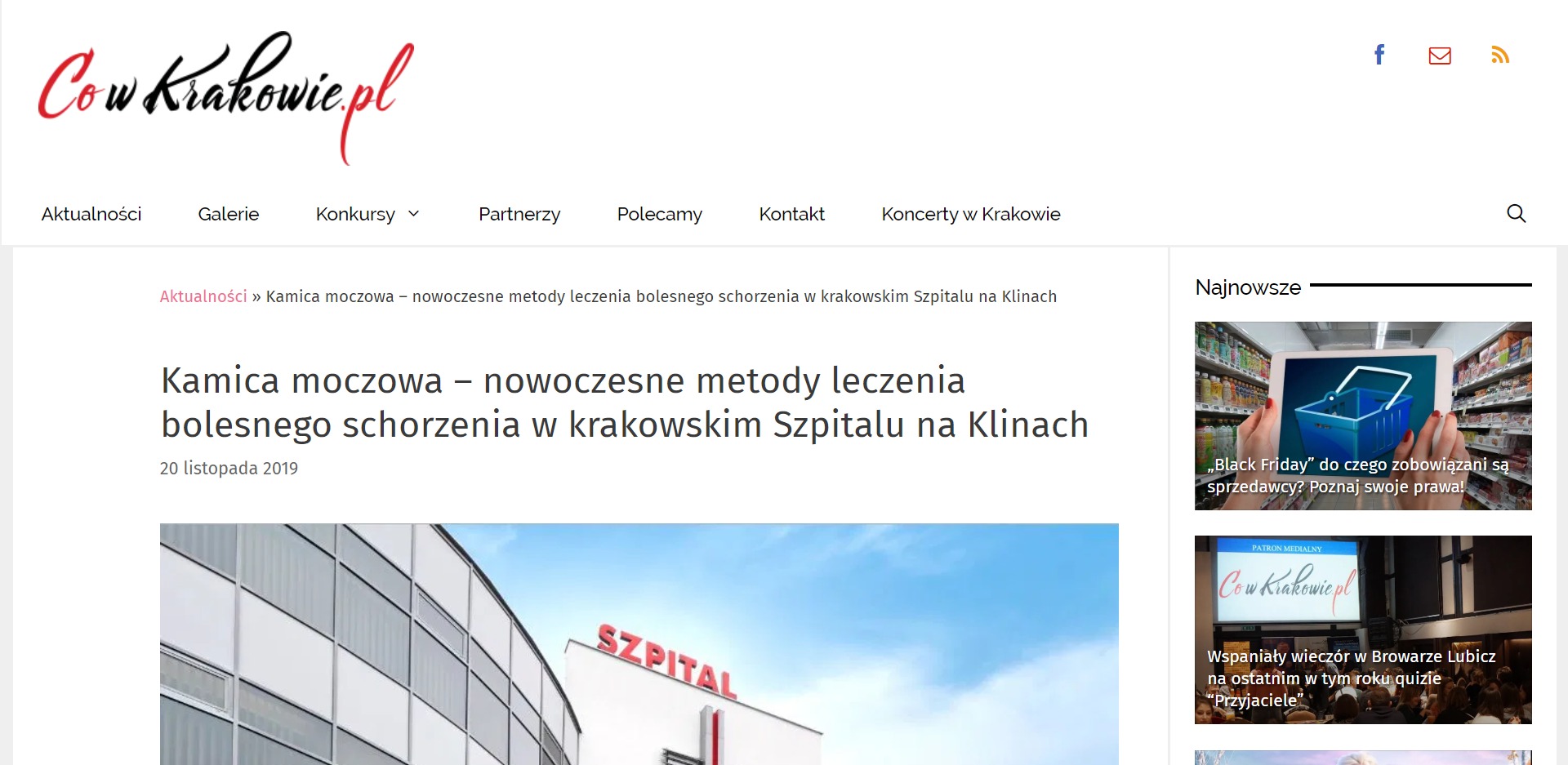 Kamica moczowa – nowoczesne metody leczenia bolesnego schorzenia w krakowskim Szpitalu na Klinach