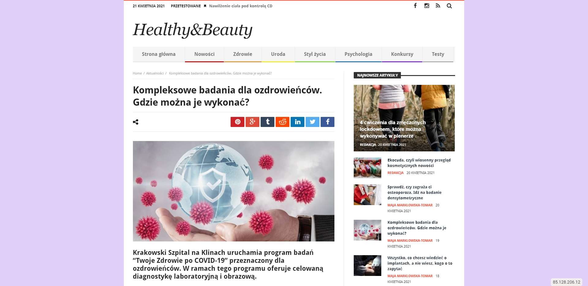 kompleksowe badania dla ozdrowiencow gdzie mozna je wykonac
