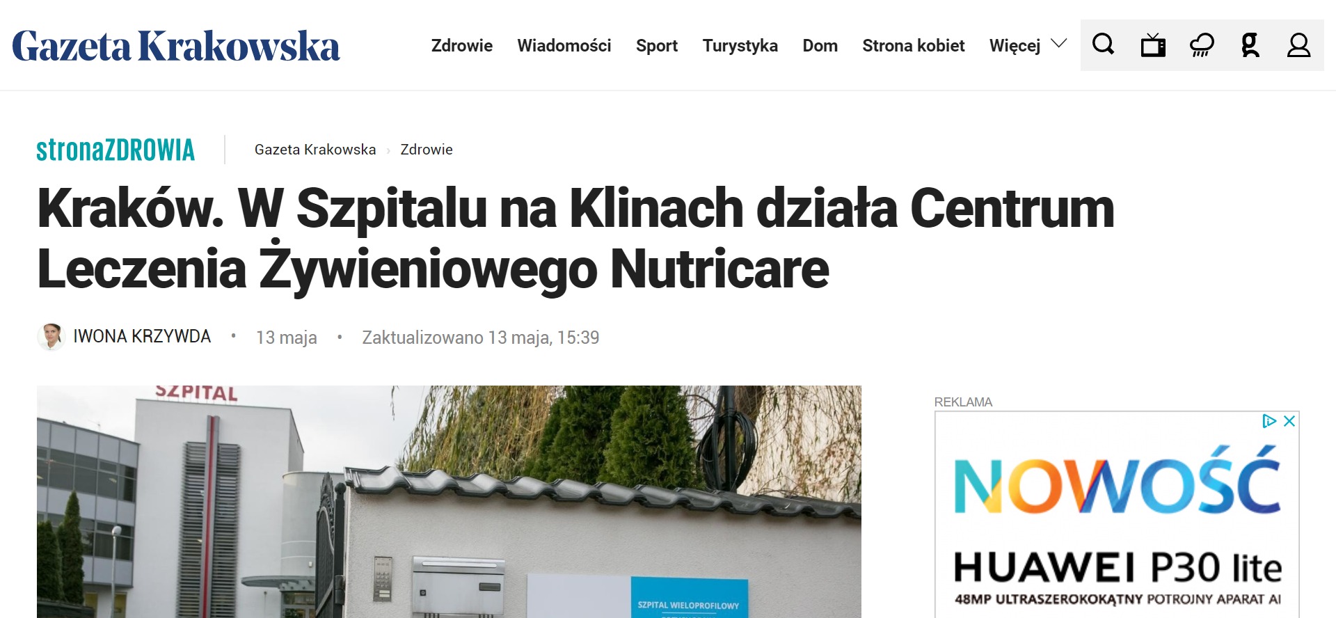 Kraków. W Szpitalu na Klinach działa Centrum Leczenia Żywieniowego Nutricare