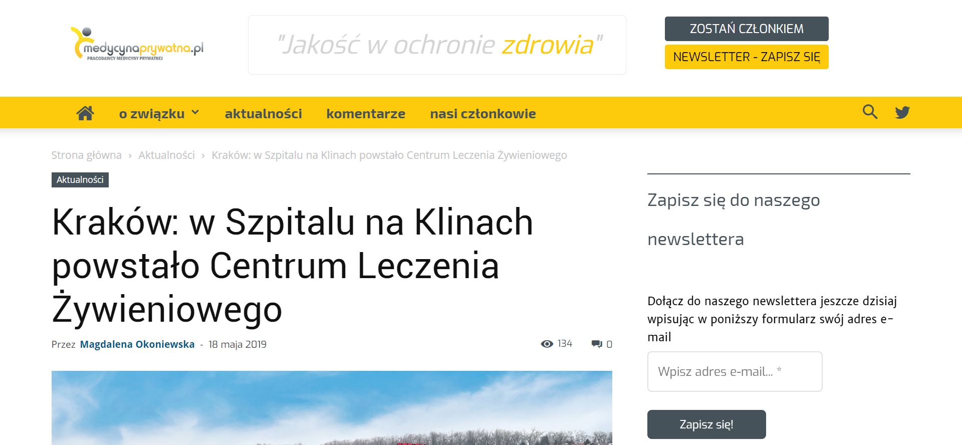 Kraków w Szpitalu na Klinach powstało Centrum Leczenia Żywieniowego