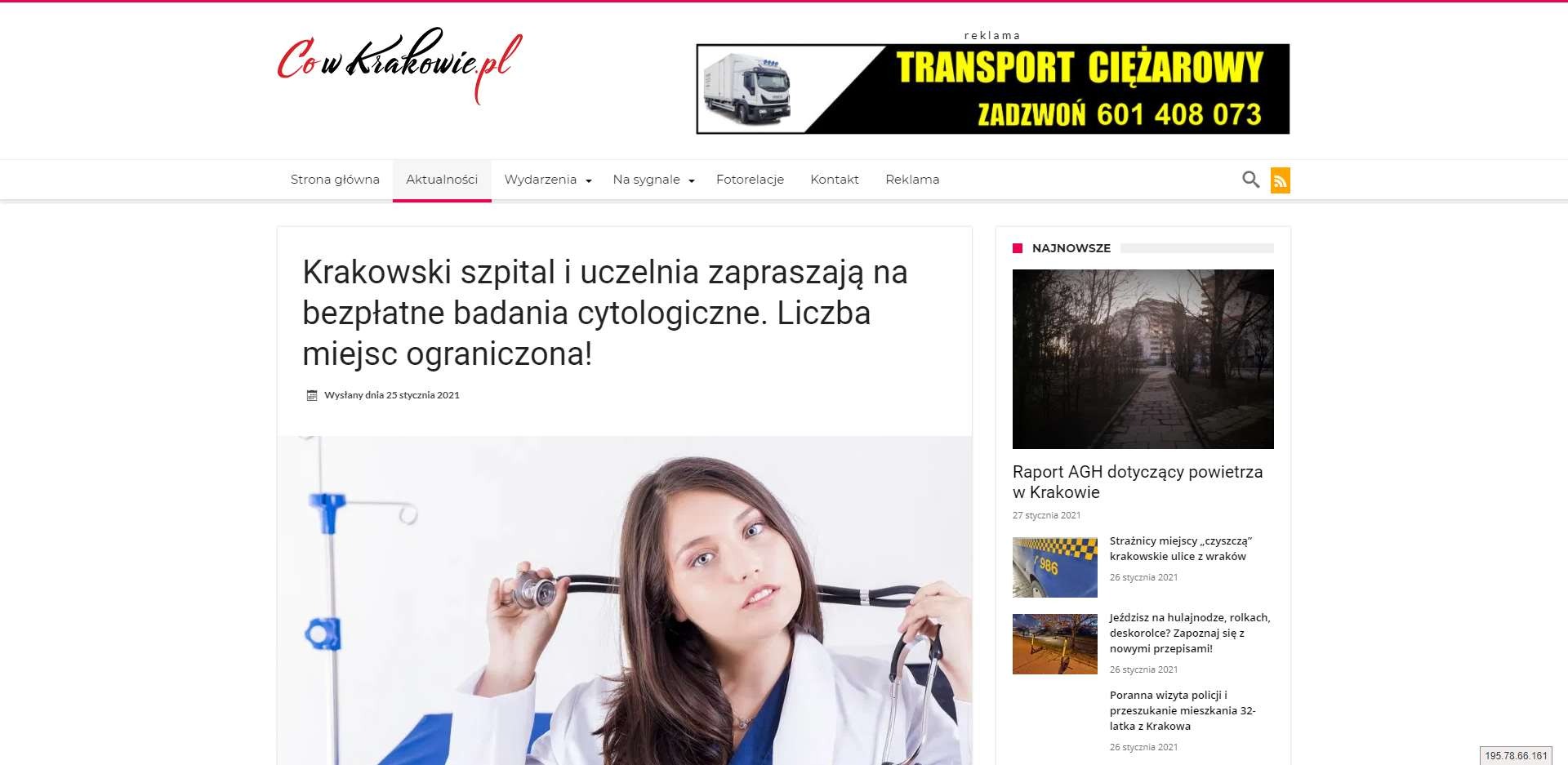 krakowski szpital i uczelnia zapraszaja na bezplatne badania cytologiczne liczba miejsc ograniczona