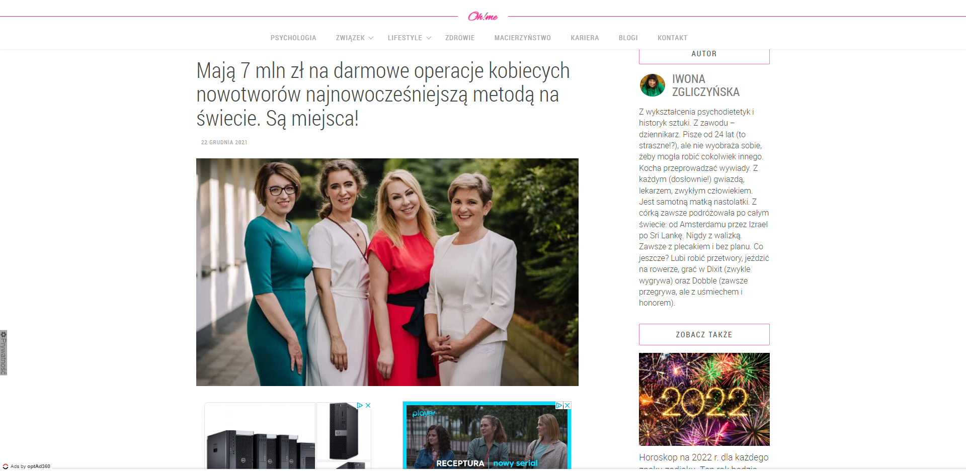 maja mln zl na darmowe operacje kobiecych nowotworow najnowoczesniejsza metoda na swiecie sa miejsca