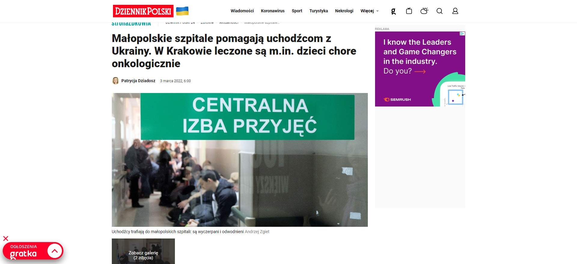 malopolskie szpitale pomagaja uchodzcom z ukrainy w krakowie leczone sa min dzieci chore onkologicznie