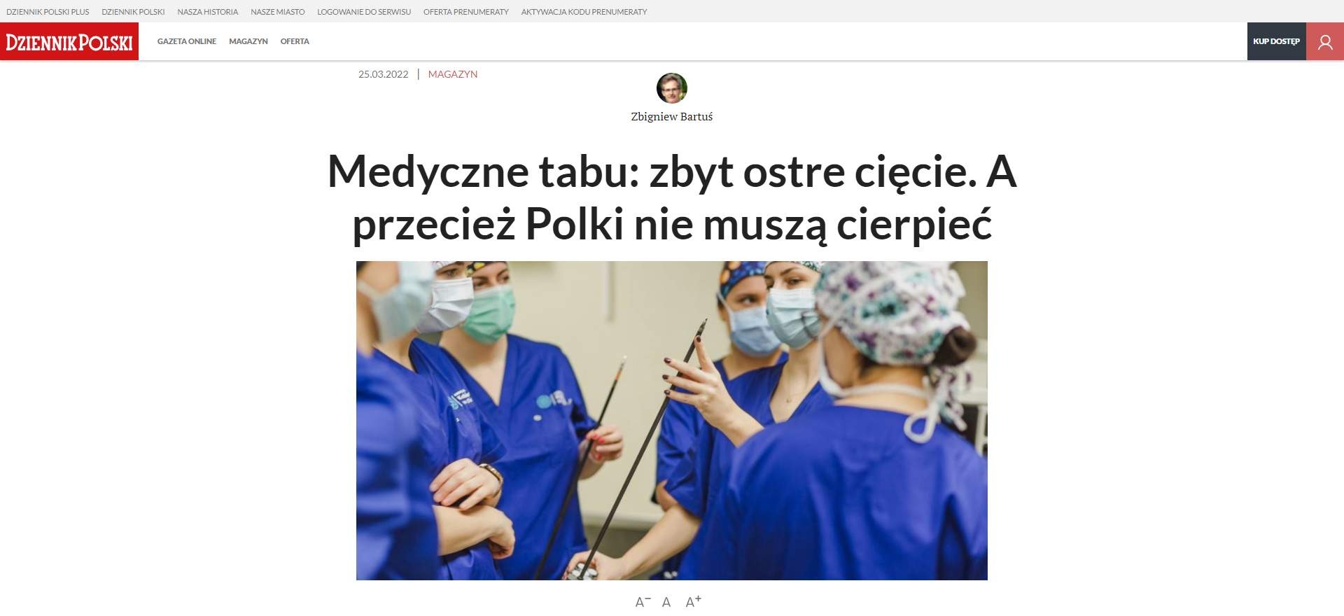 medyczne tabu zbyt ostre ciecie a przeciez polki nie musza cierpiec