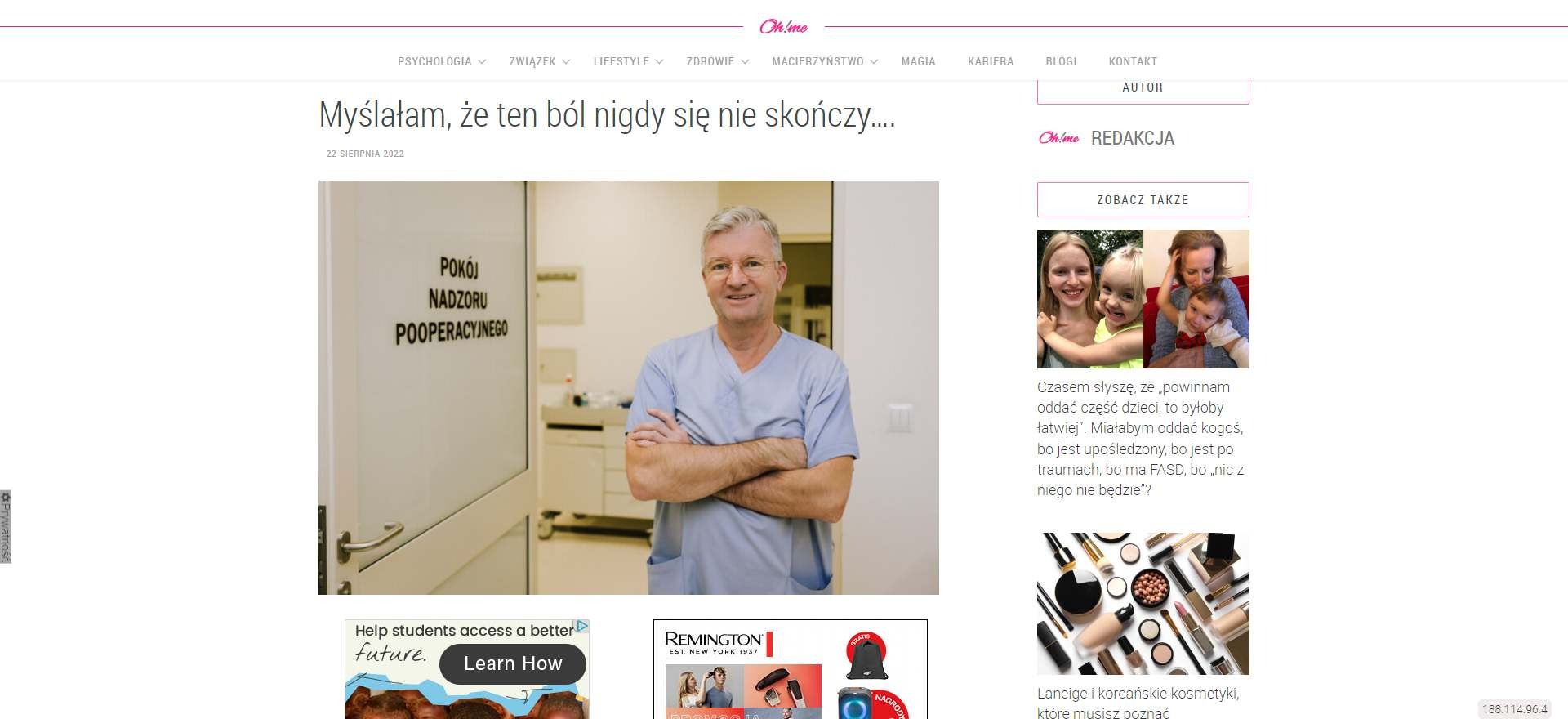 myslalam ze ten bol nigdy sie nie skonczy