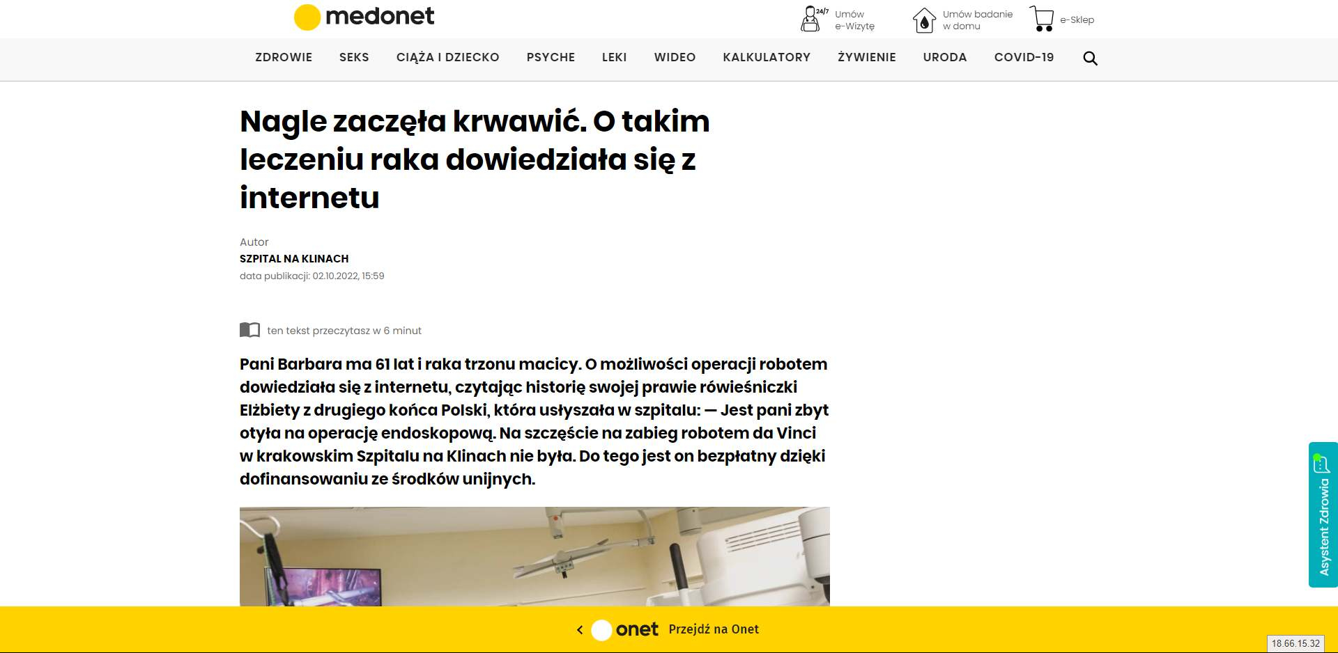 nagle zaczela krwawic o takim leczeniu raka dowiedziala sie z internetu