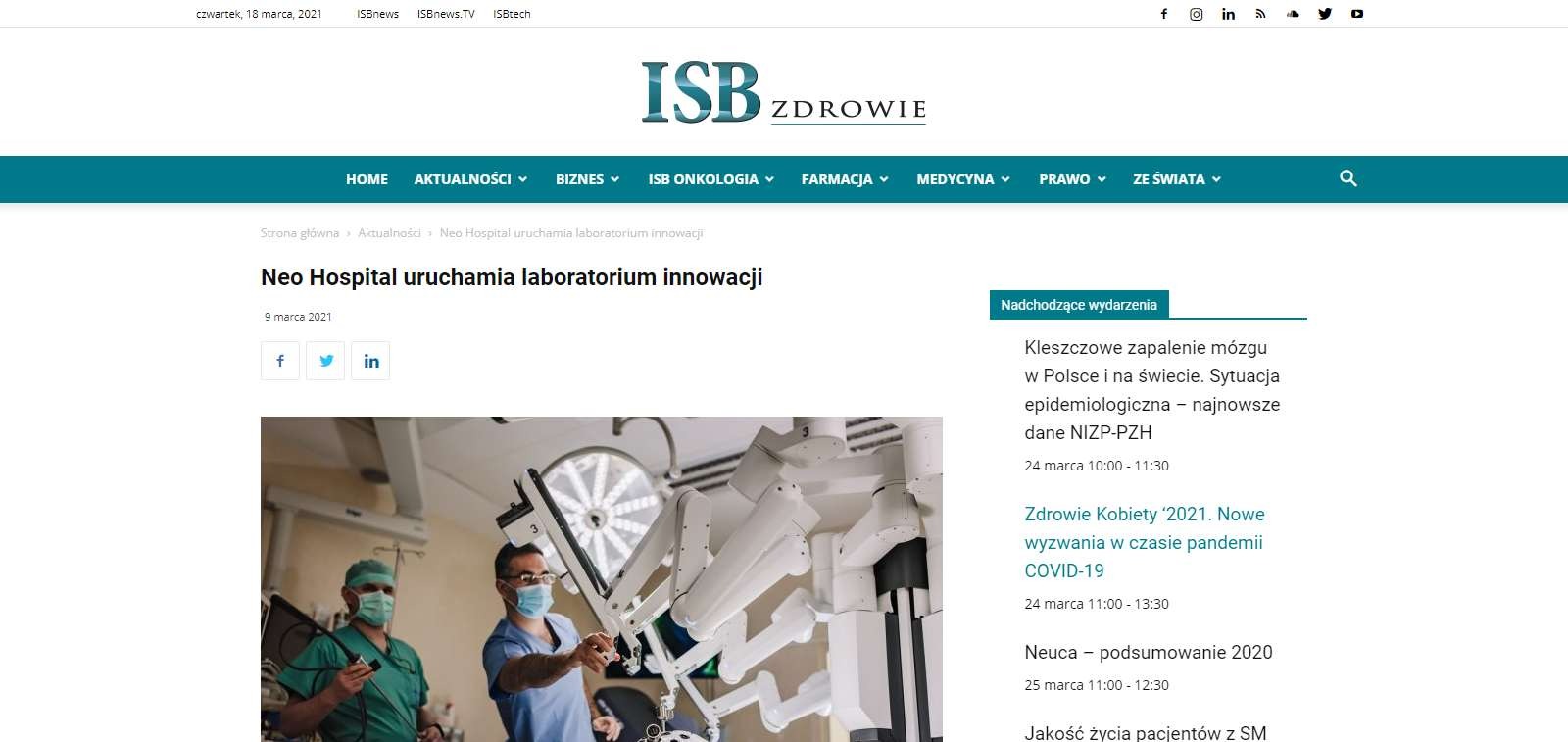 neo hospital uruchamia laboratorium innowacji