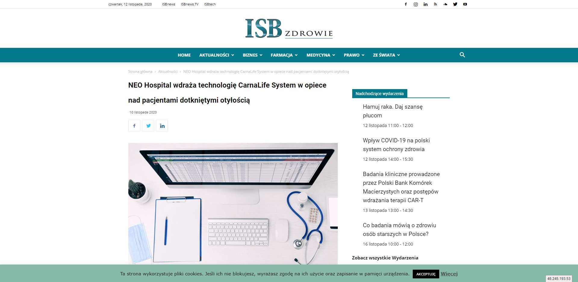 neo hospital wdraza technologie carnalife system w opiece nad pacjentami dotknietymi otyloscia