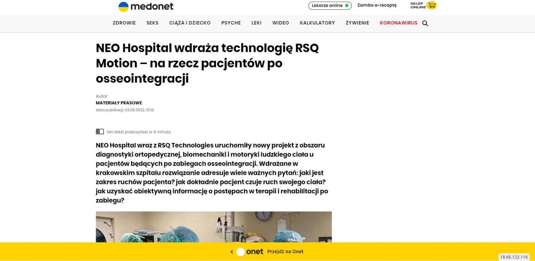 neo hospital wdraza technologie rsq motion na rzecz pacjentow po osseointegracji