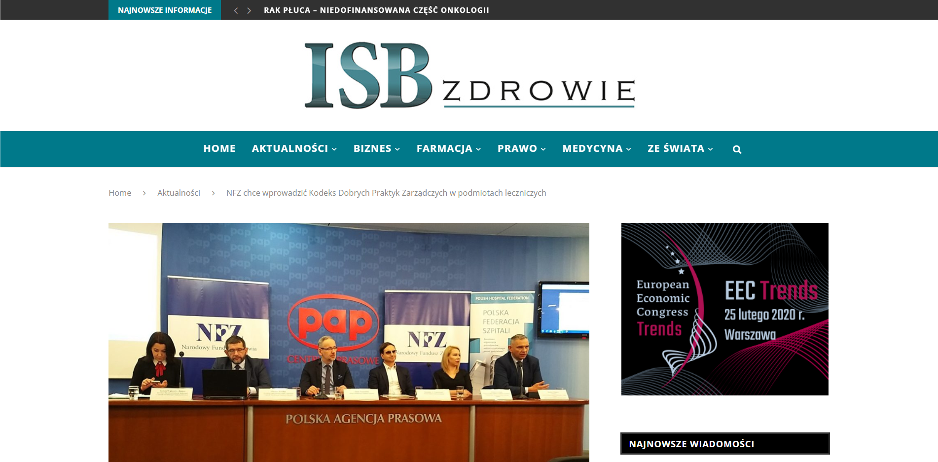 NFZ chce wprowadzić Kodeks Dobrych Praktyk Zarządczych w podmiotach leczniczych