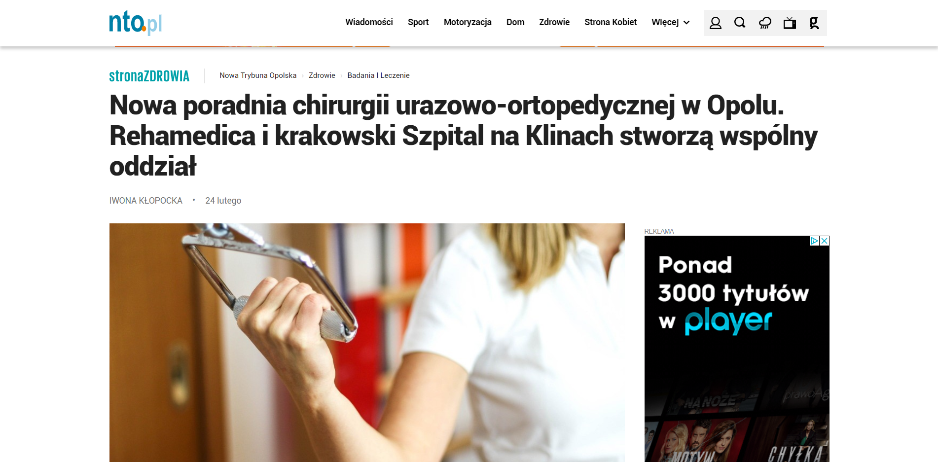 Nowa poradnia chirurgii urazowo-ortopedycznej w Opolu. Rehamedica i krakowski Szpital na Klinach stworzą wspólny oddział