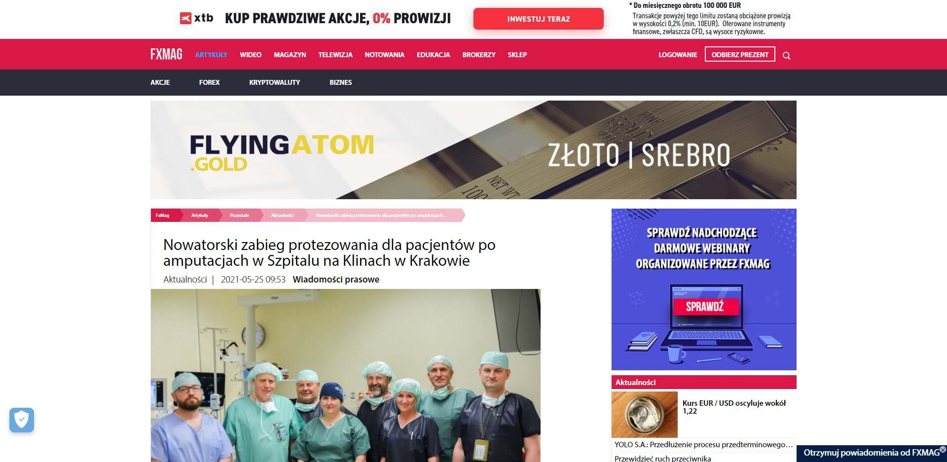 nowatorski zabieg protezowania dla pacjentow po amputacjach w szpitalu na klinach w krakowie