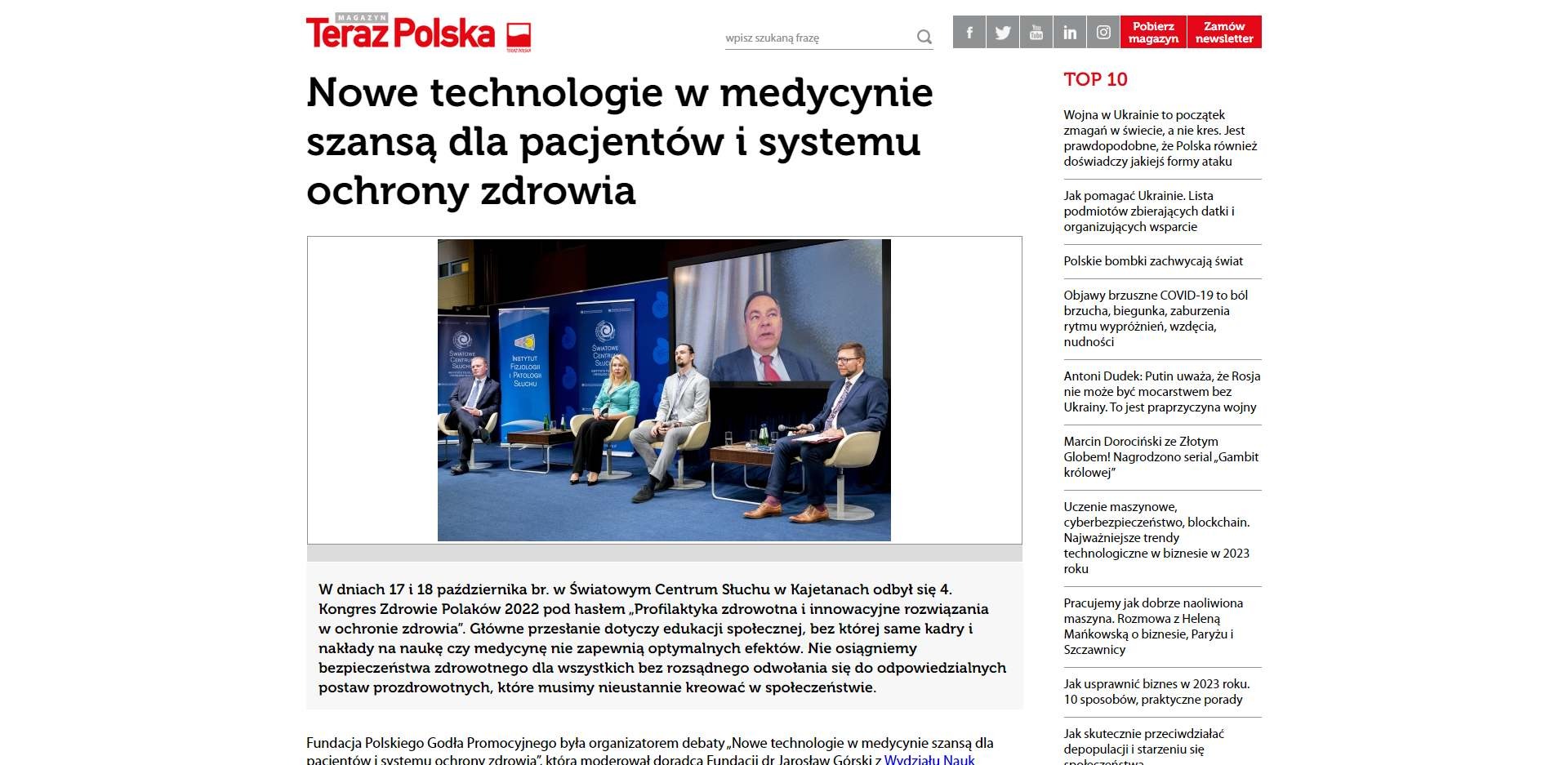 nowe technologie w medycynie szansa dla pacjentow i systemu ochrony zdrowia