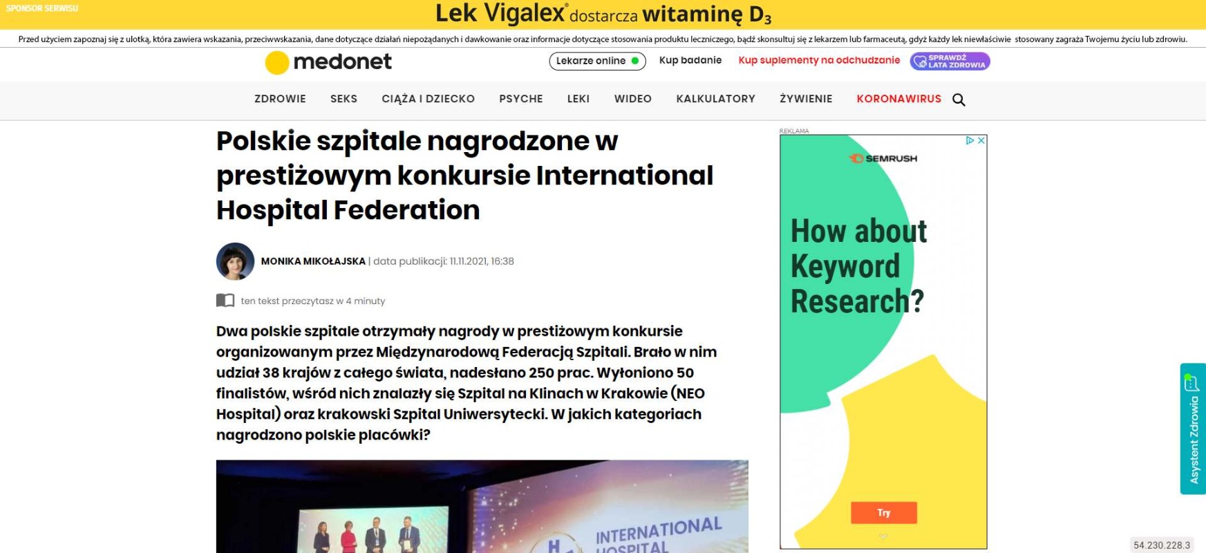 polskie szpitale nagrodzone w prestizowym konkursie international hospital federation