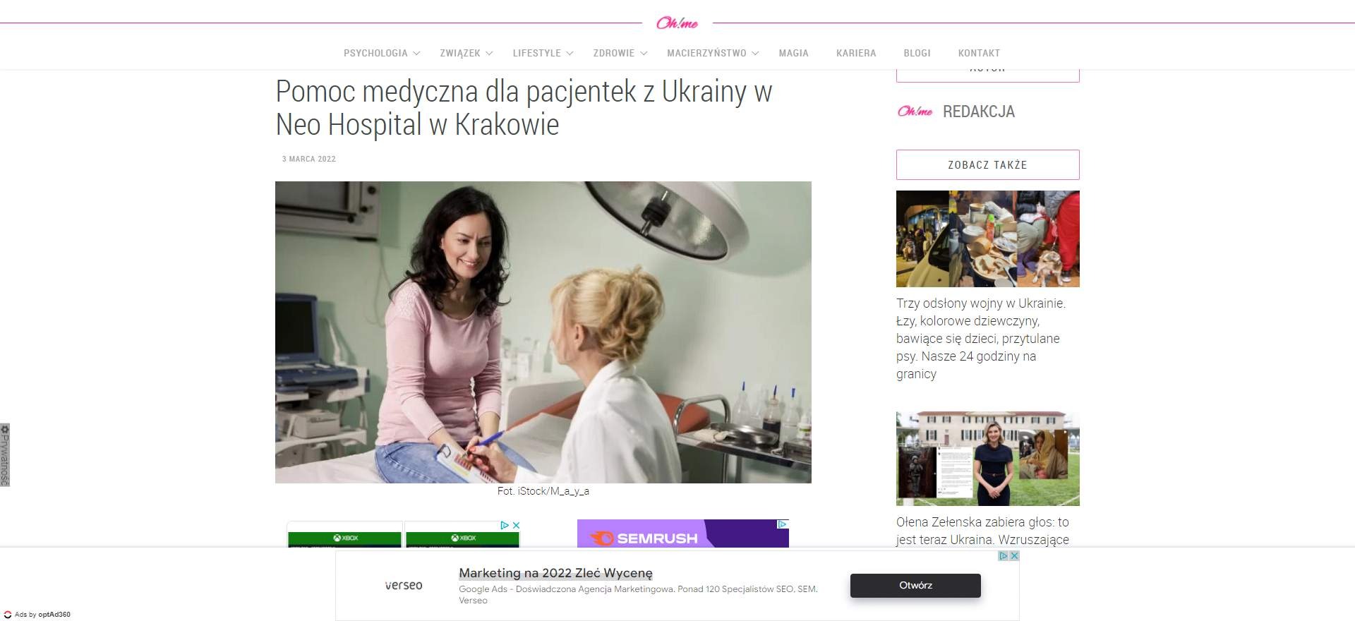 pomoc medyczna dla pacjentek z ukrainy w neo hospital w krakowie