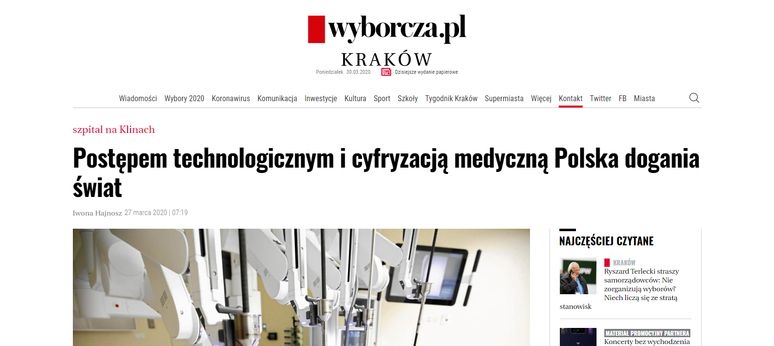 Postępem technologicznym i cyfryzacją medyczną Polska dogania świat