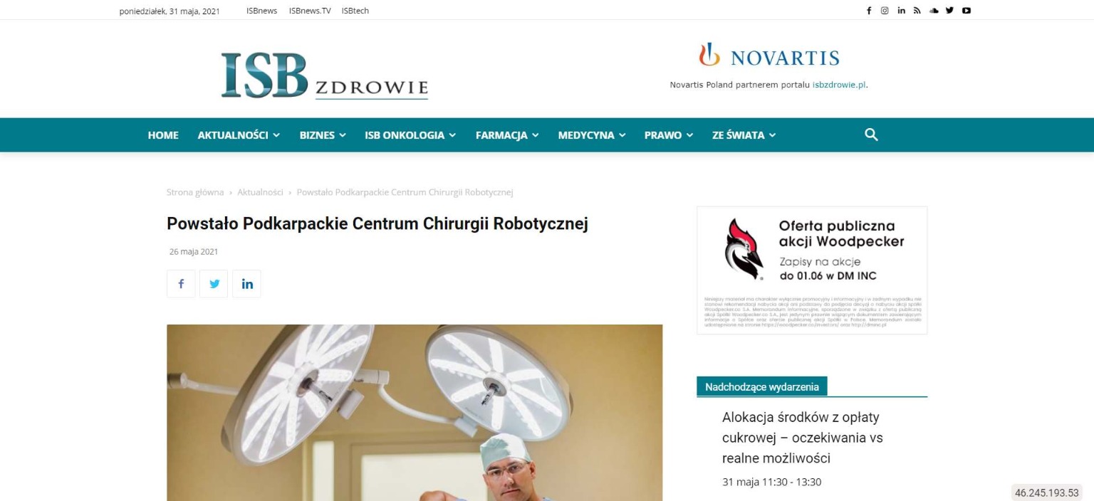 powstalo podkarpackie centrum chirurgii robotycznej