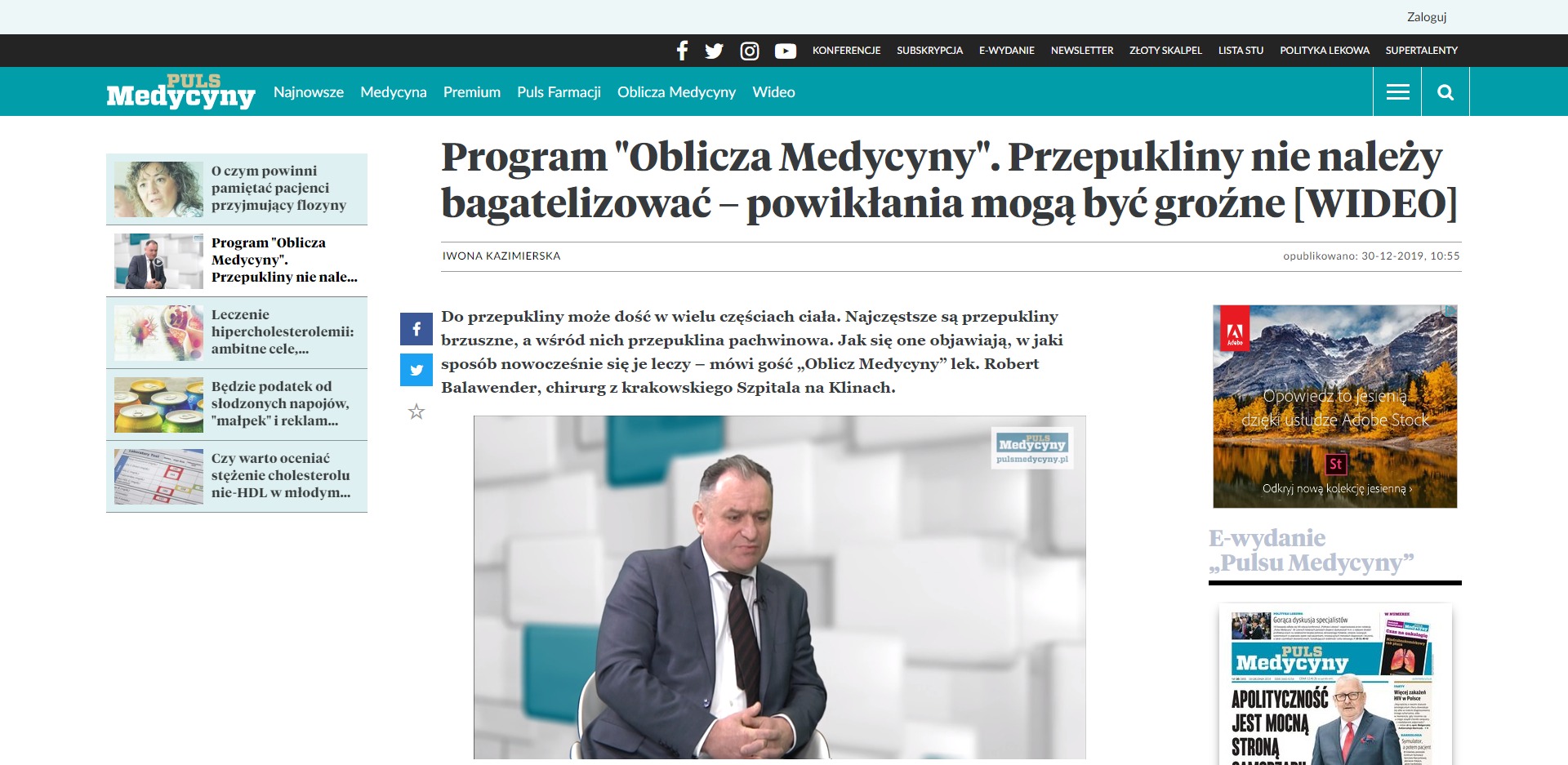 Przepukliny nie należy bagatelizować powikłania mogą być groźne