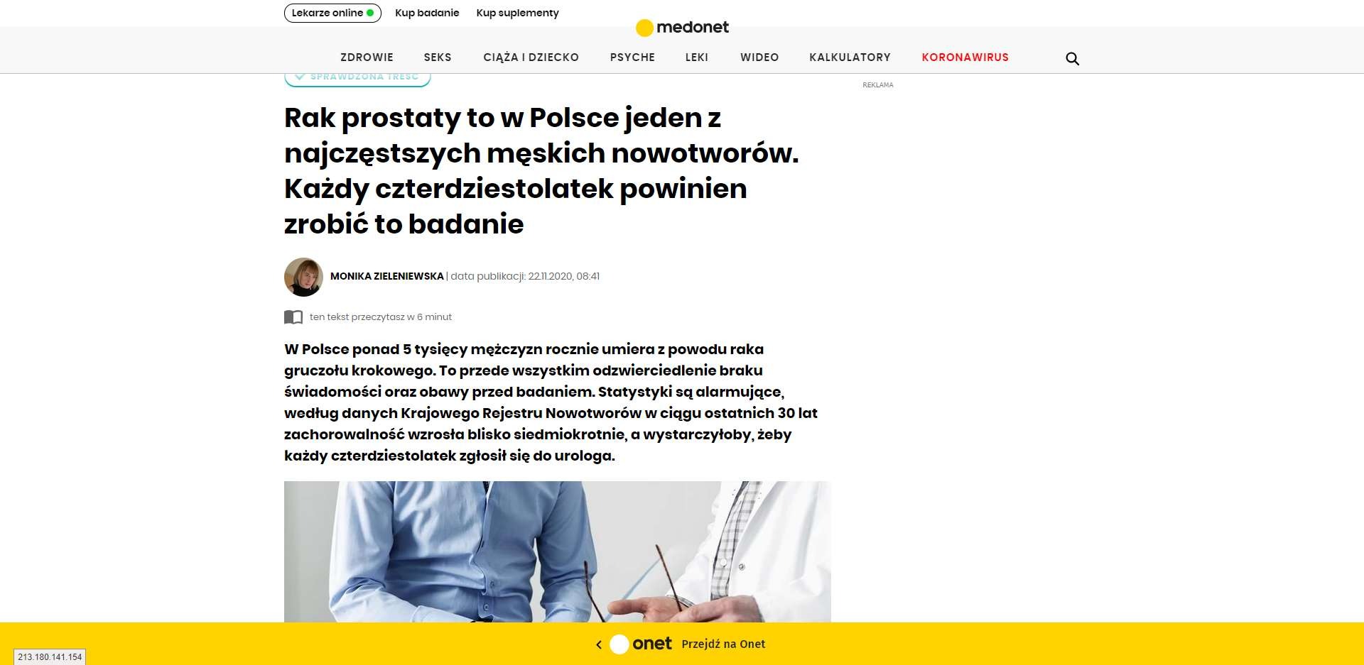 rak prostaty to w polsce jeden z najczestszych meskich nowotworow kazdy czterdziestolatek powinien zrobic to badanie