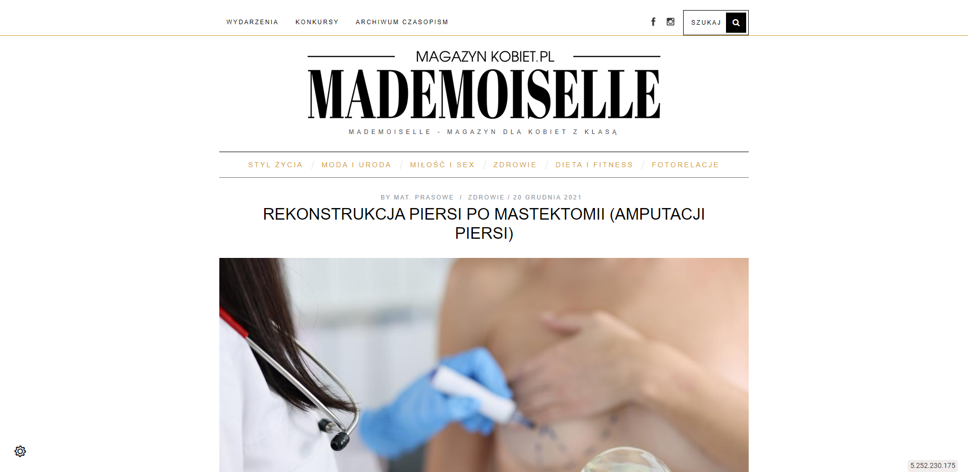 rekonstrukcja piersi po mastektomii amputacji piersi