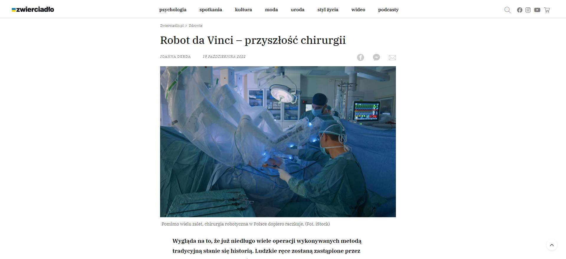 robot da vinci przyszlosc chirurgii