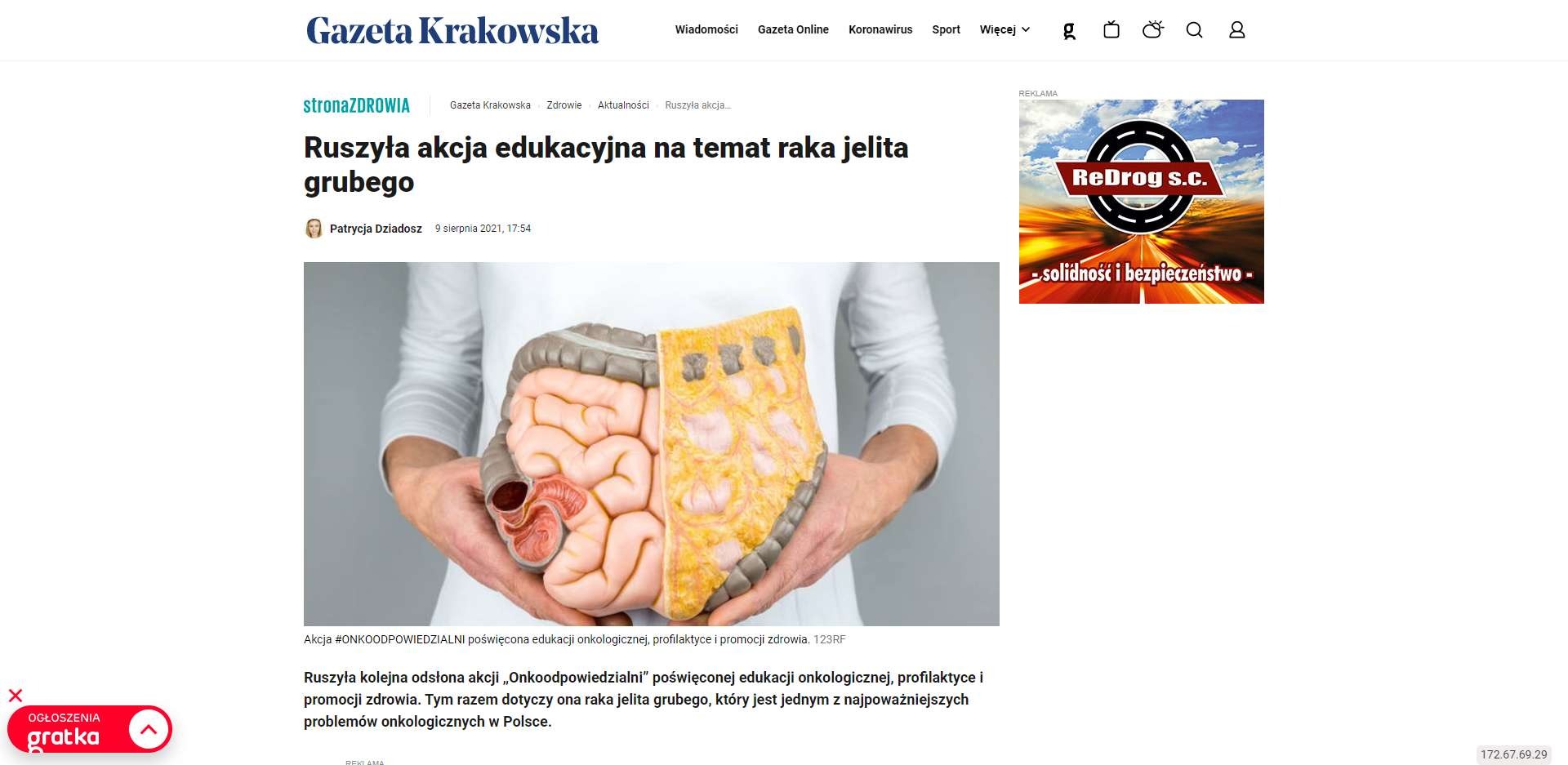 ruszyla akcja edukacyjna na temat raka jelita grubego