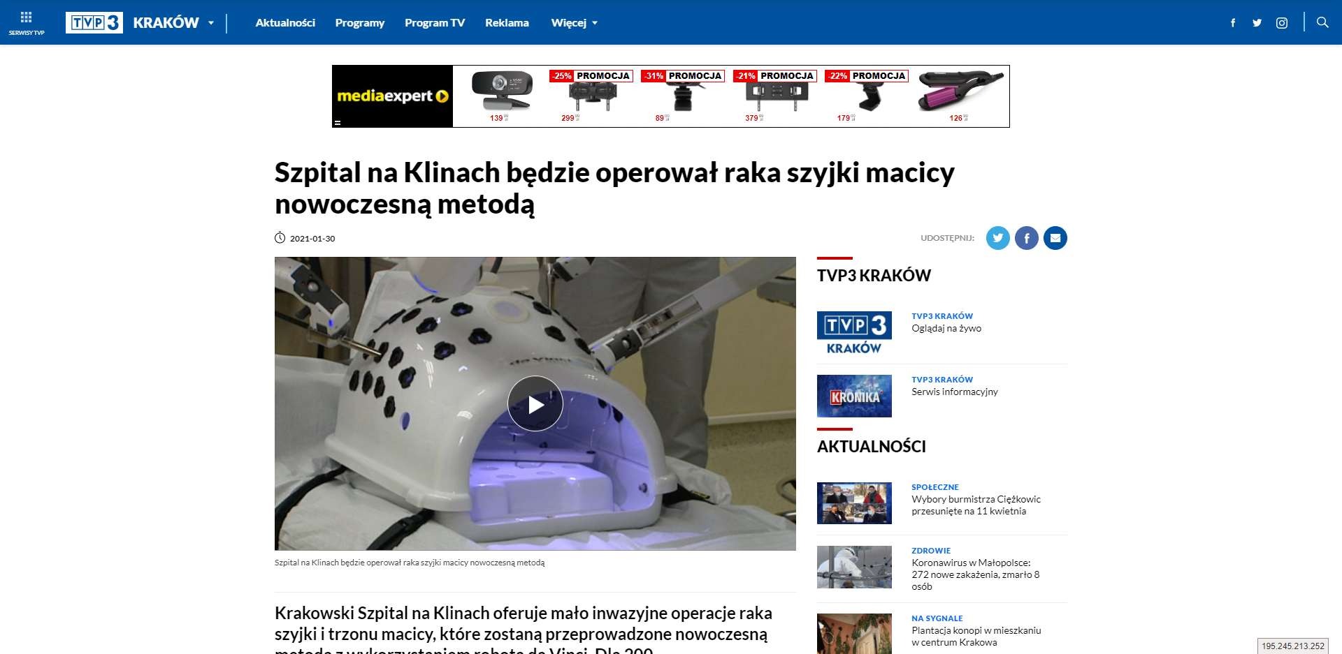 szpital na klinach bedzie operowal raka szyjki macicy nowoczesna metoda