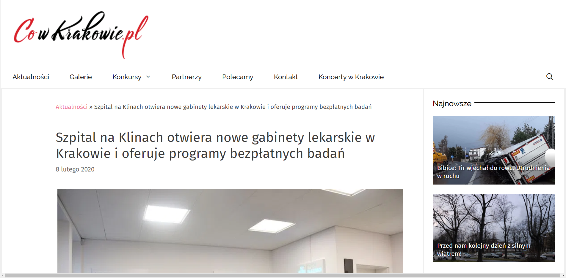 Szpital na Klinach otwiera nowe gabinety lekarskie w Krakowie i oferuje programy bezpłatnych badań
