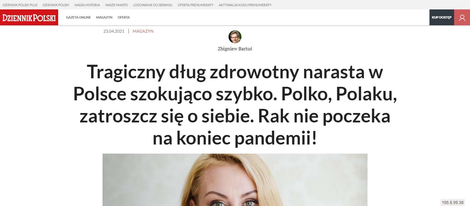 tragiczny dlug zdrowotny narasta w polsce szokujaco szybko polko polaku zatroszcz sie o siebie rak nie poczeka na koniec pandemii