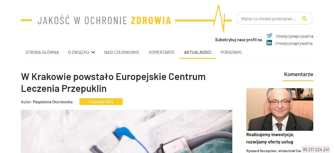 w krakowie powstalo europejskie centrum leczenia przepuklin