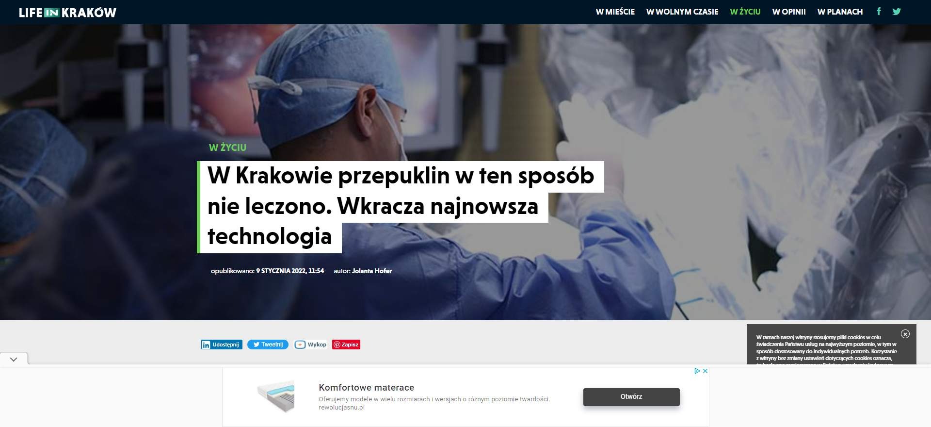 w krakowie przepuklin w ten sposob nie leczono wkracza najnowsza technologia