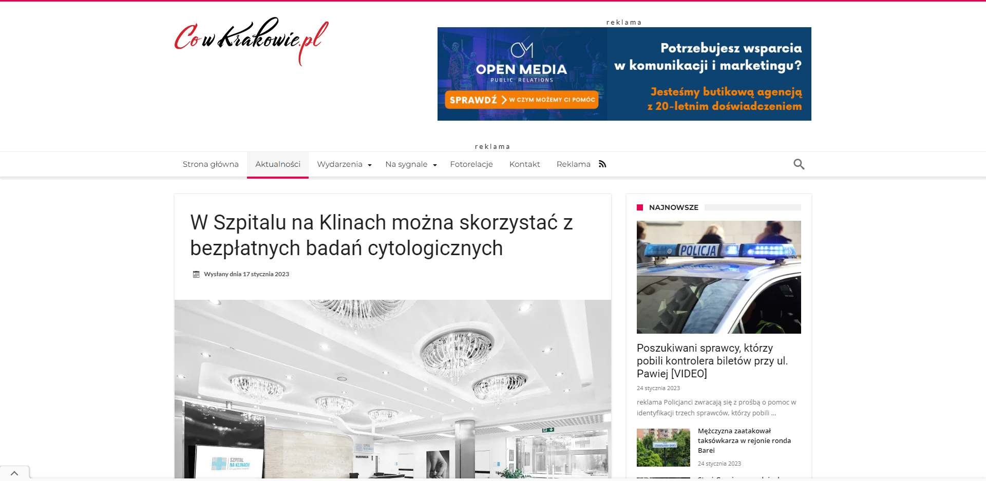w szpitalu na klinach mozna skorzystac z bezplatnych badan cytologicznych