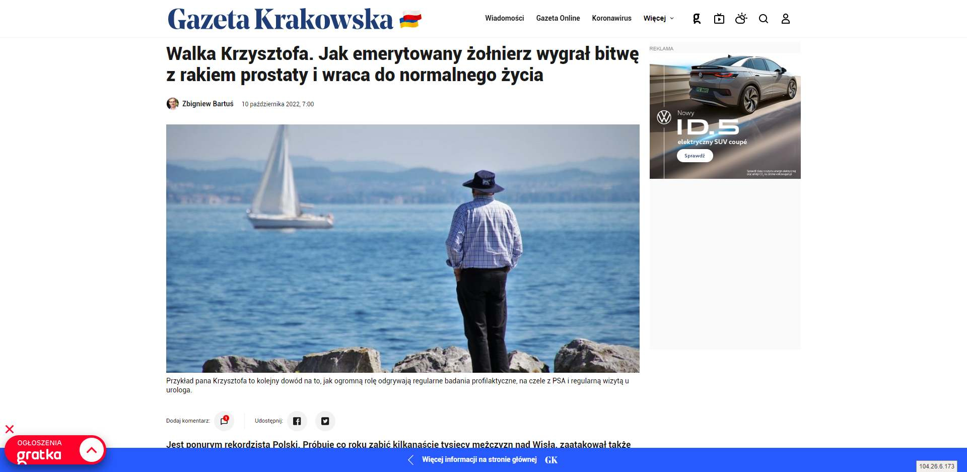 walka krzysztofa jak emerytowany zolnierz wygral bitwe z rakiem prostaty i wraca do normalnego zycia