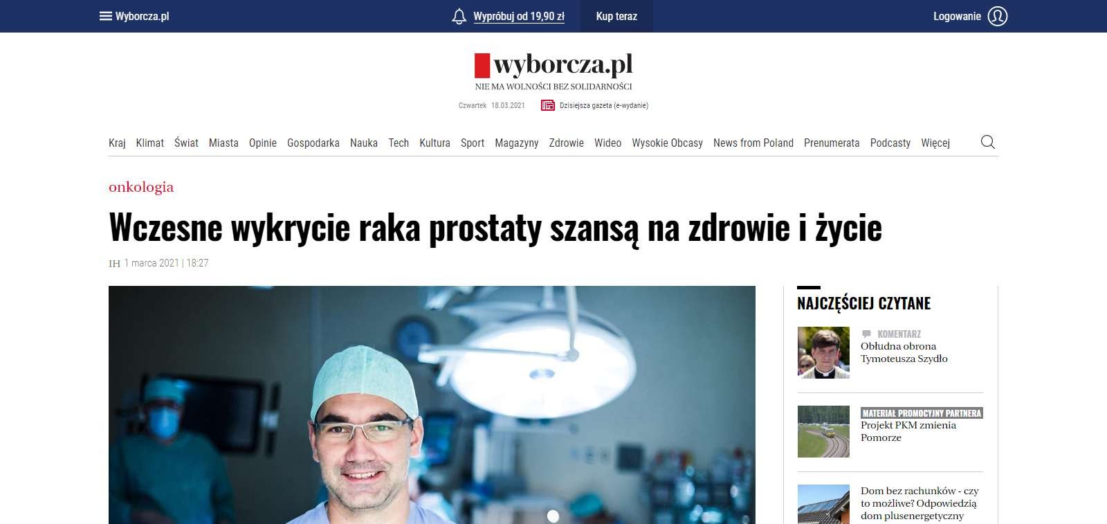 wczesne wykrycie raka prostaty szansa na zdrowie i zycie