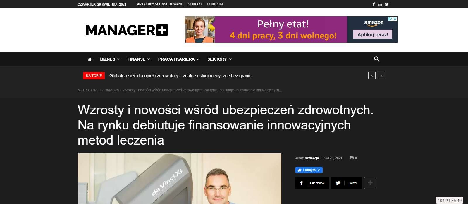 wzrosty i nowosci wsrod ubezpieczen zdrowotnych na rynku debiutuje finansowanie innowacyjnych metod leczenia