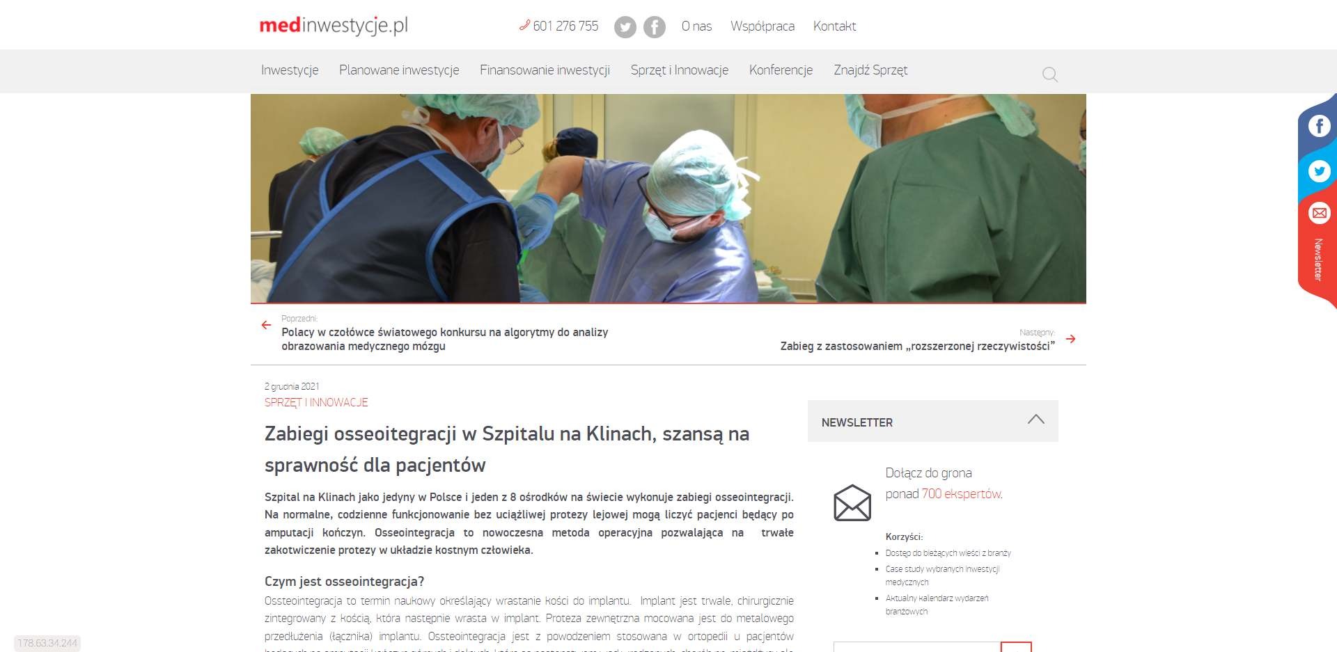 zabiegi osseoitegracji w szpitalu na klinach szansa na sprawnosc dla pacjentow