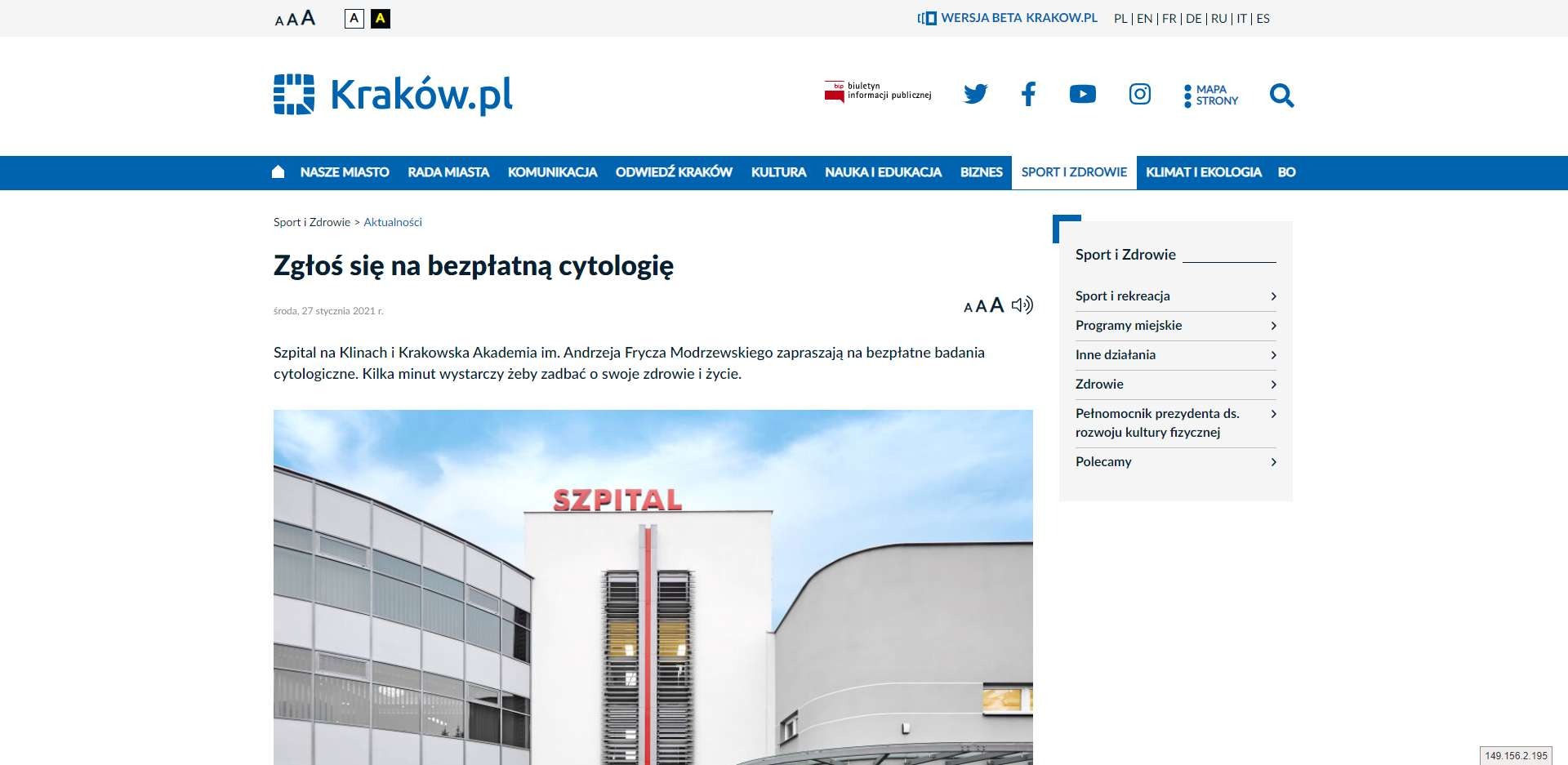 zglos sie na bezplatna cytologie
